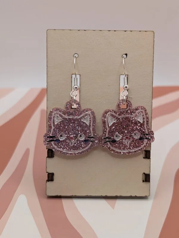 Acrylic Cat Earrings