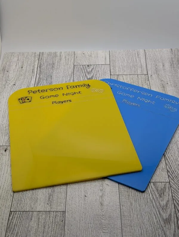 Acrylic Reusable Personalized Game Board